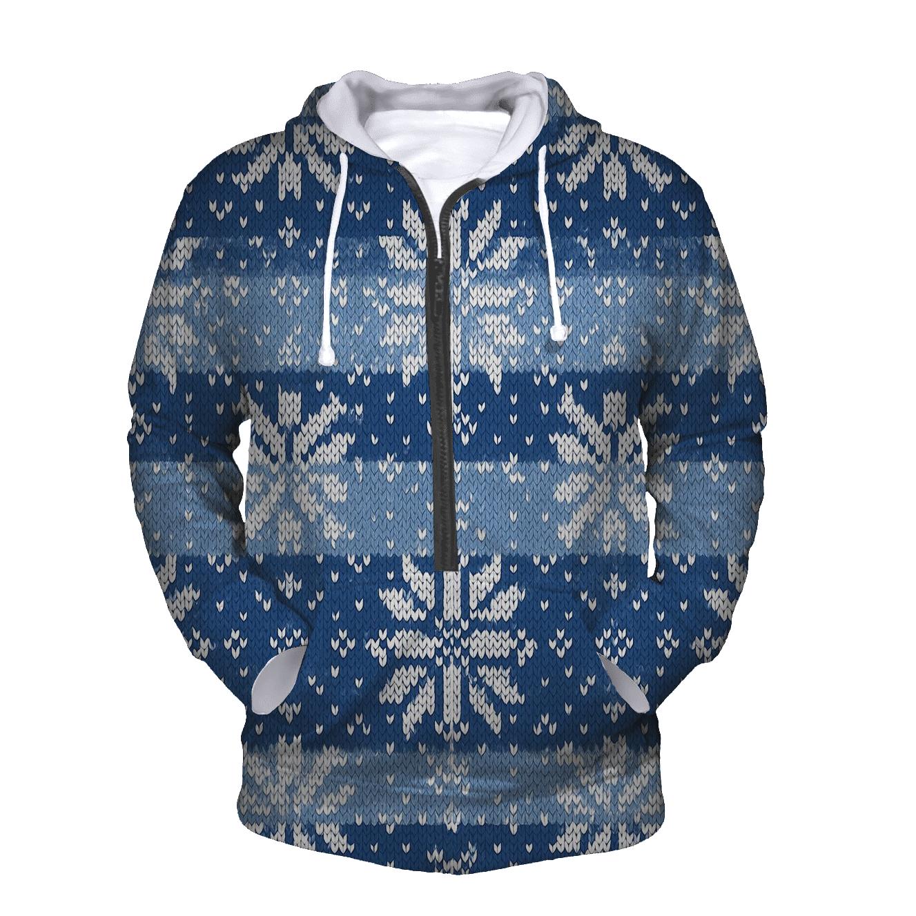 Festive Snowflake Brickwork Design graphic hoodies