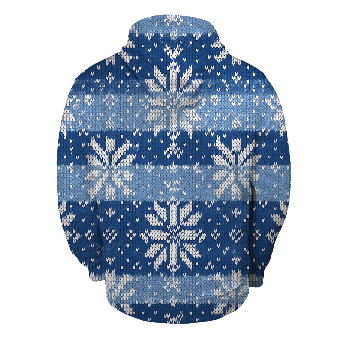 Festive Snowflake Brickwork Design graphic hoodies