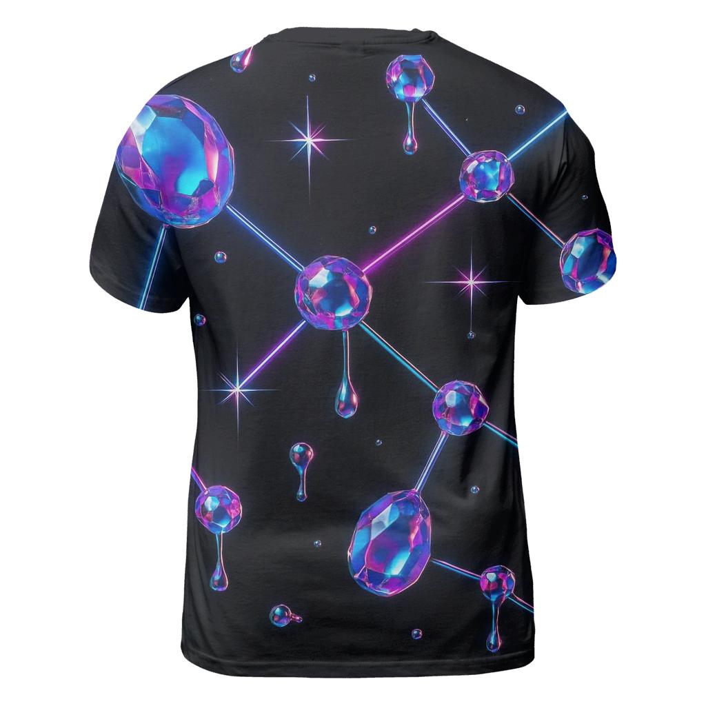 Neon Gem Constellation vibrant all-over design tees
