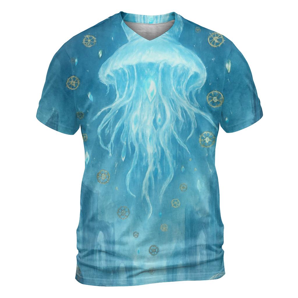 Clockwork Jellyfish Cathedral designer pattern shirts