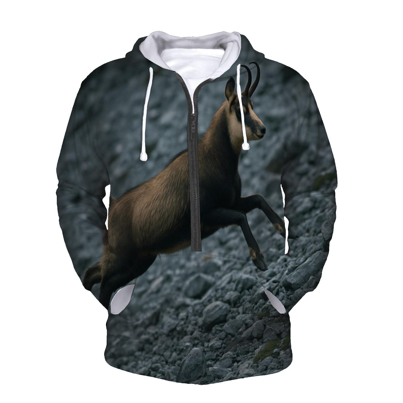 Alpine Chamois Leap designer hoodies