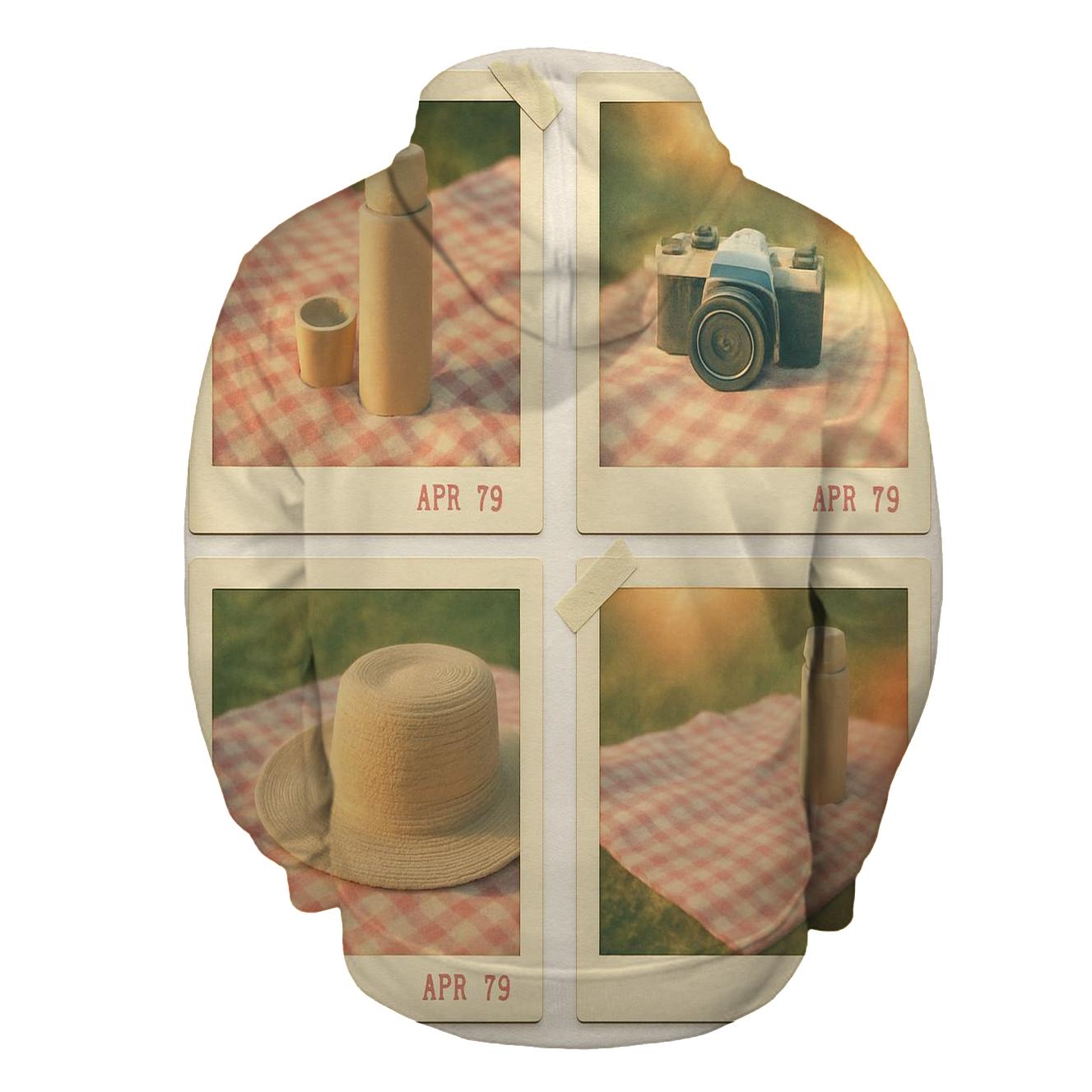 Polaroid Summer Picnic Grid custom hoodies