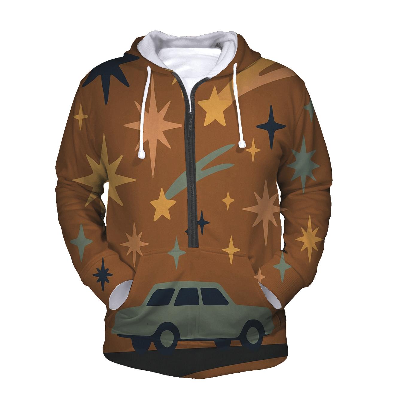 Cosmic Road Stars graphic hoodies