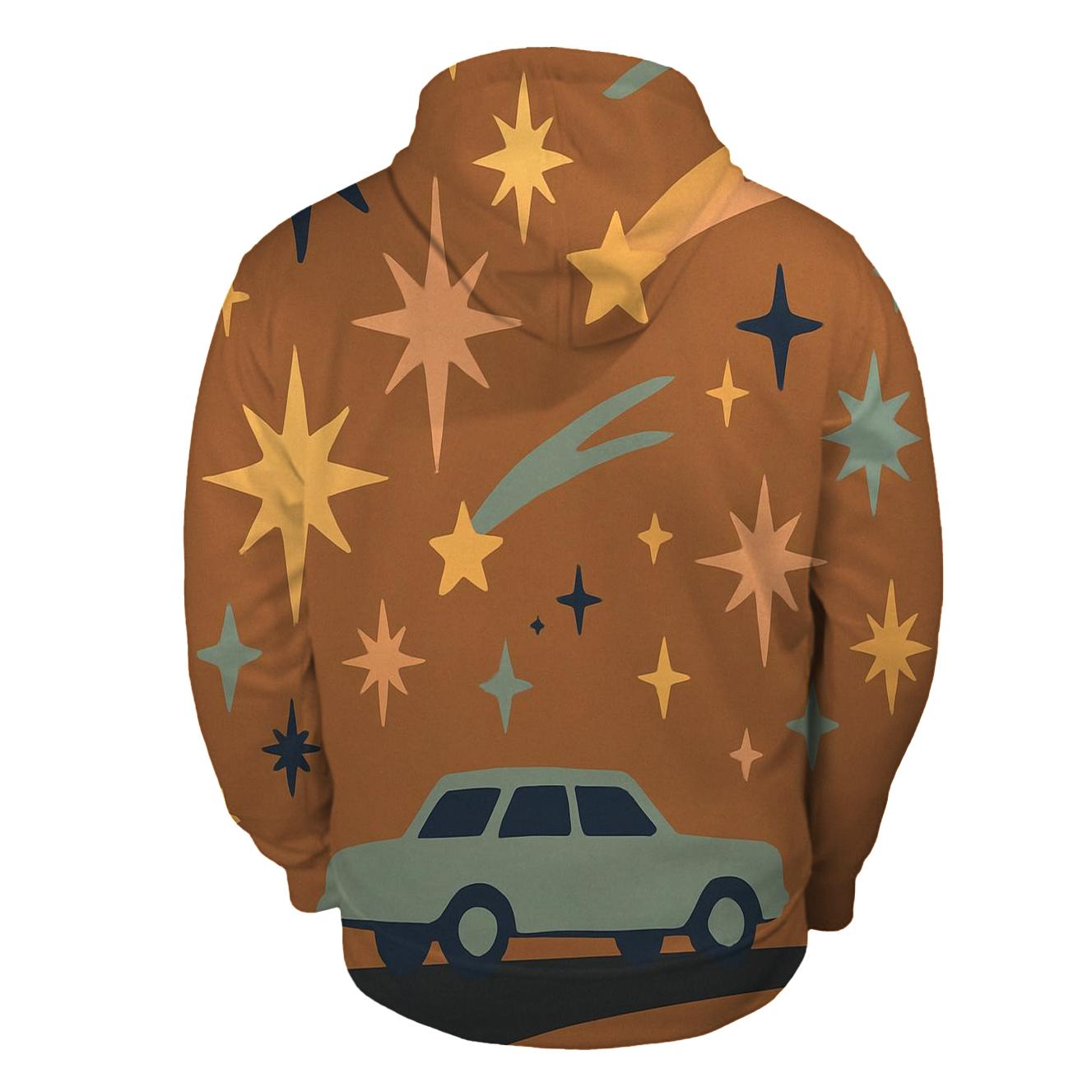 Cosmic Road Stars graphic hoodies