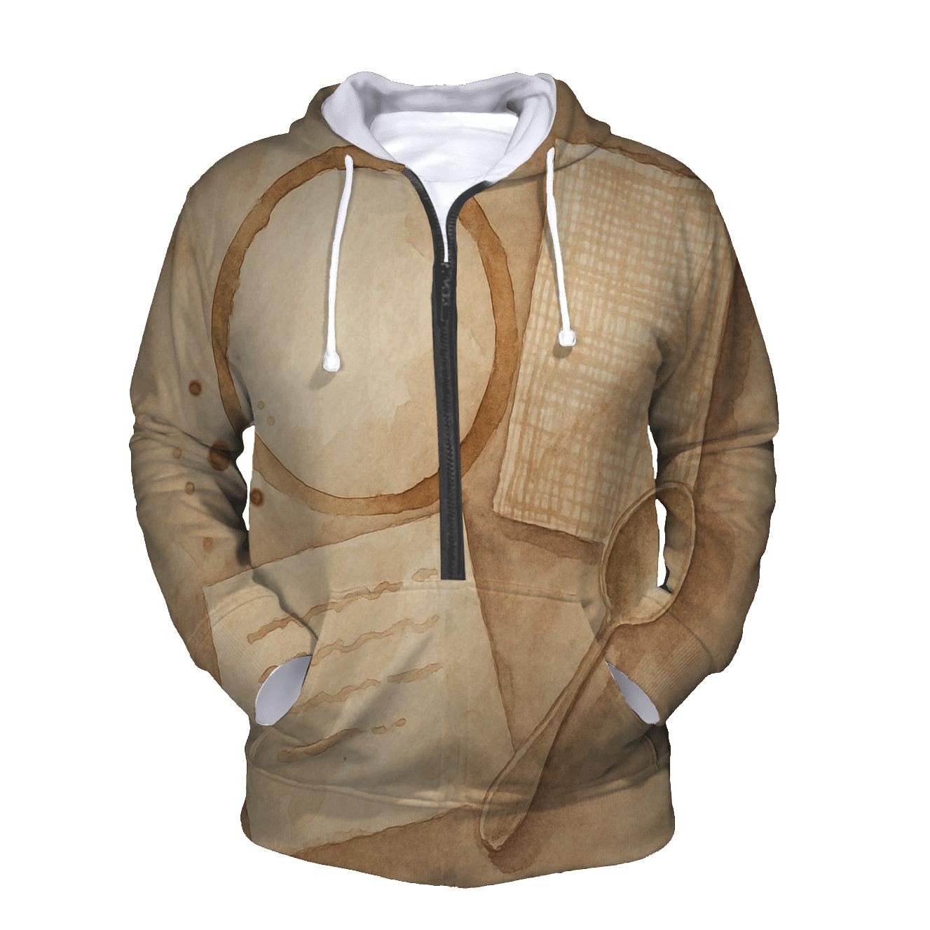 Cup Ring Impression zip-up hoodies