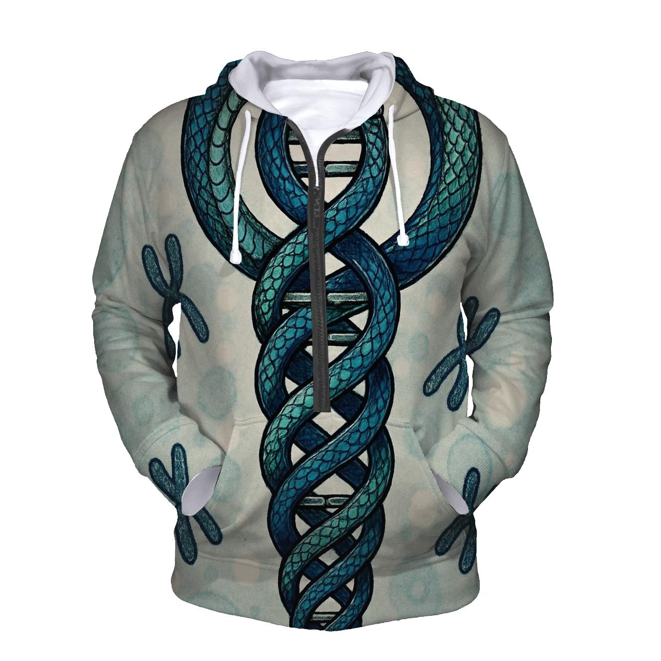 Genetic Helix Ouroboros pullover hoodies