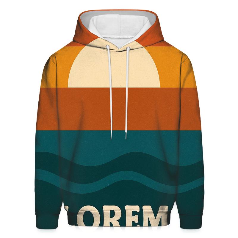 Sunset Stripe Horizon designer hoodies