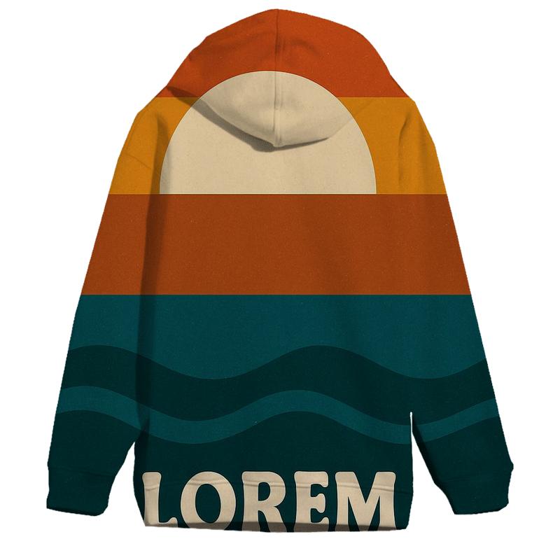 Sunset Stripe Horizon designer hoodies