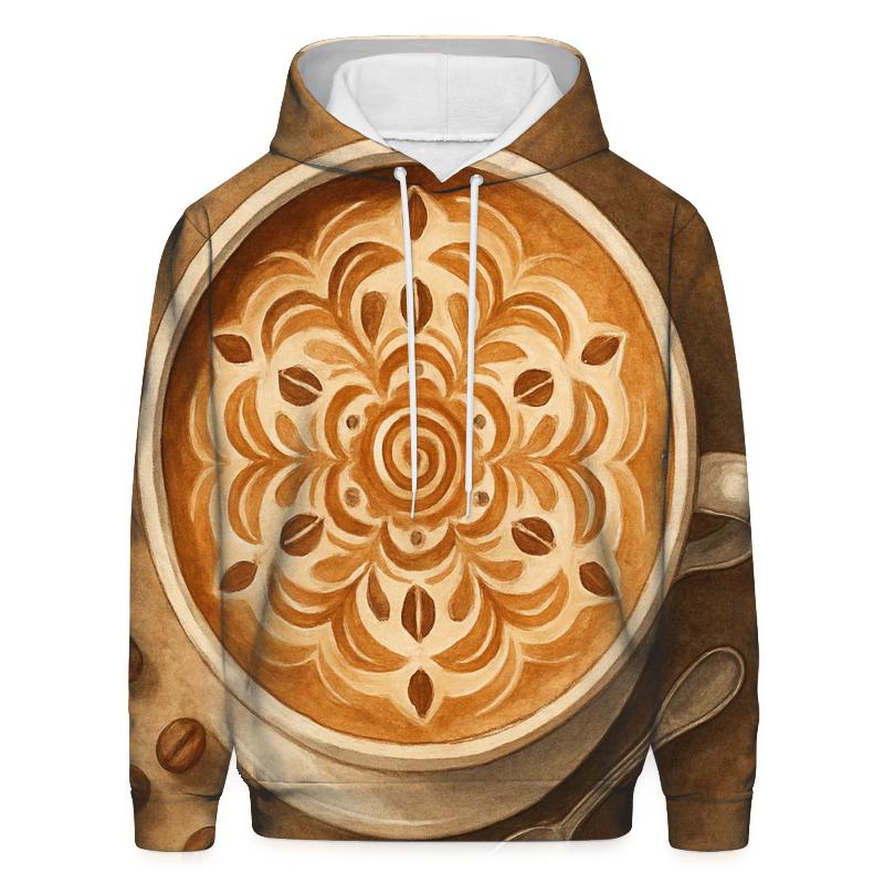 Latte Swirl Mandala hoodie designs