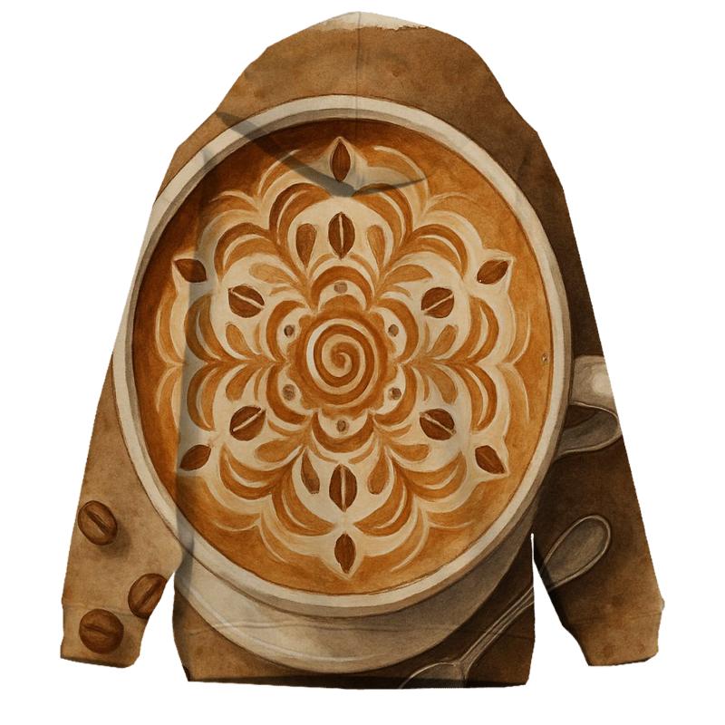 Latte Swirl Mandala hoodie designs