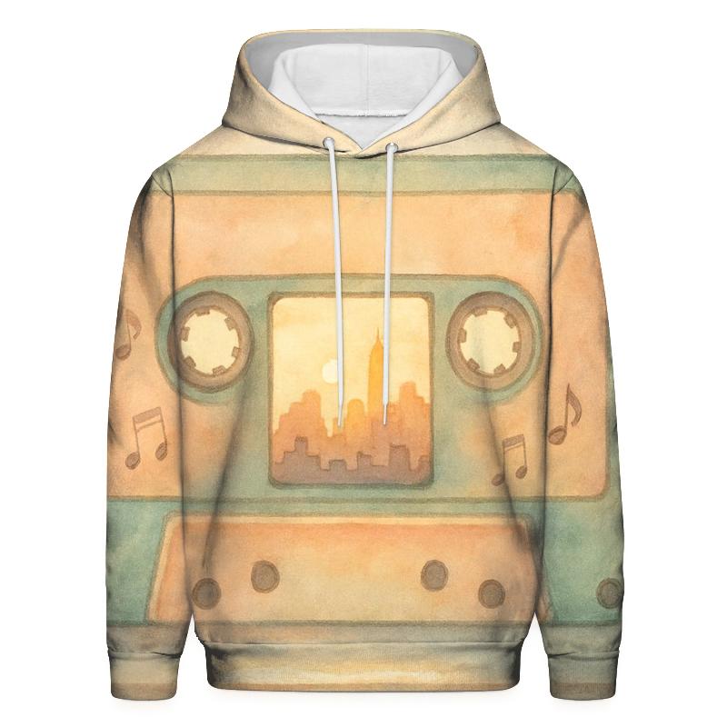 Cassette Window graphic hoodies