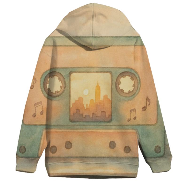 Cassette Window graphic hoodies