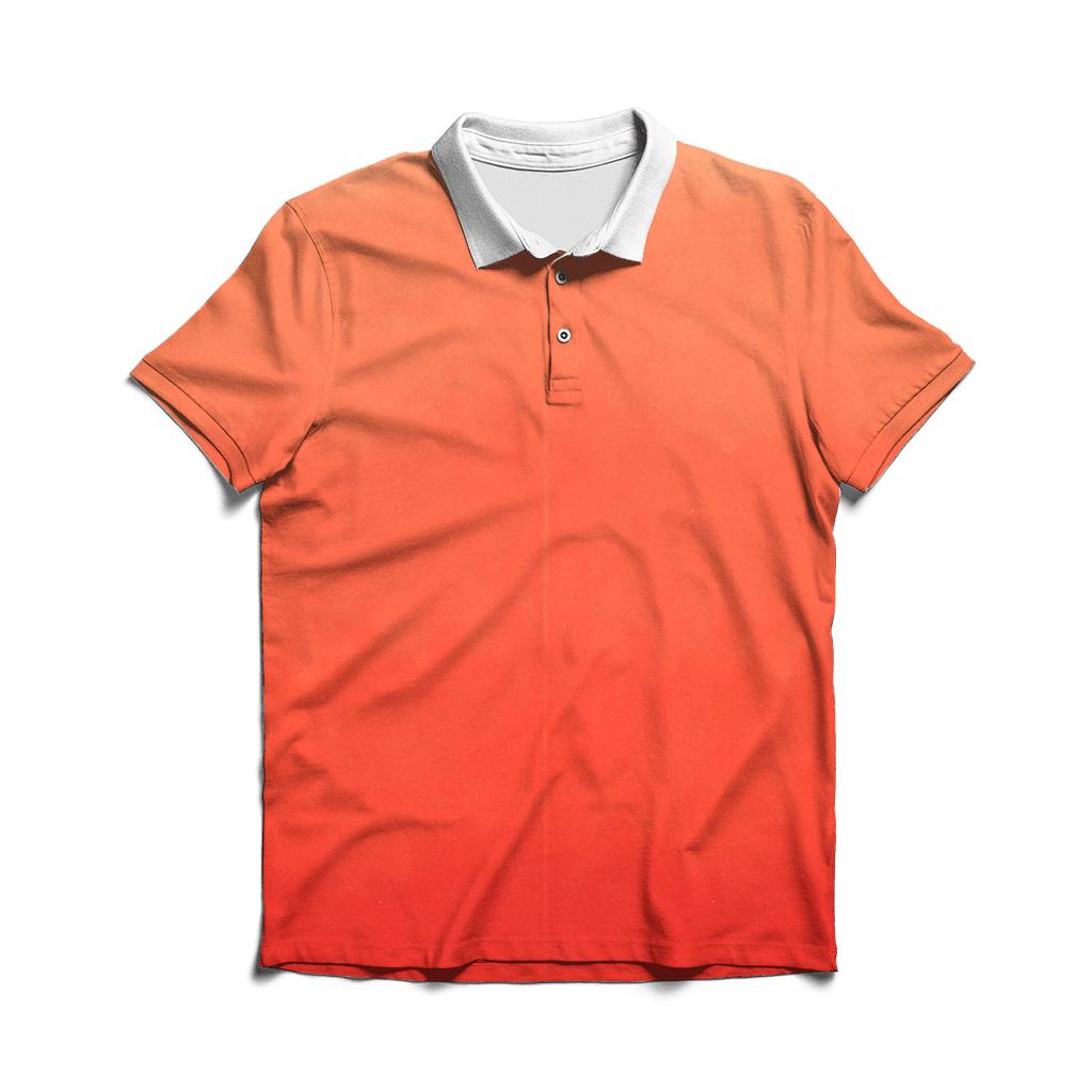 Overdyed Sunset Ombre stylish collar polo tees
