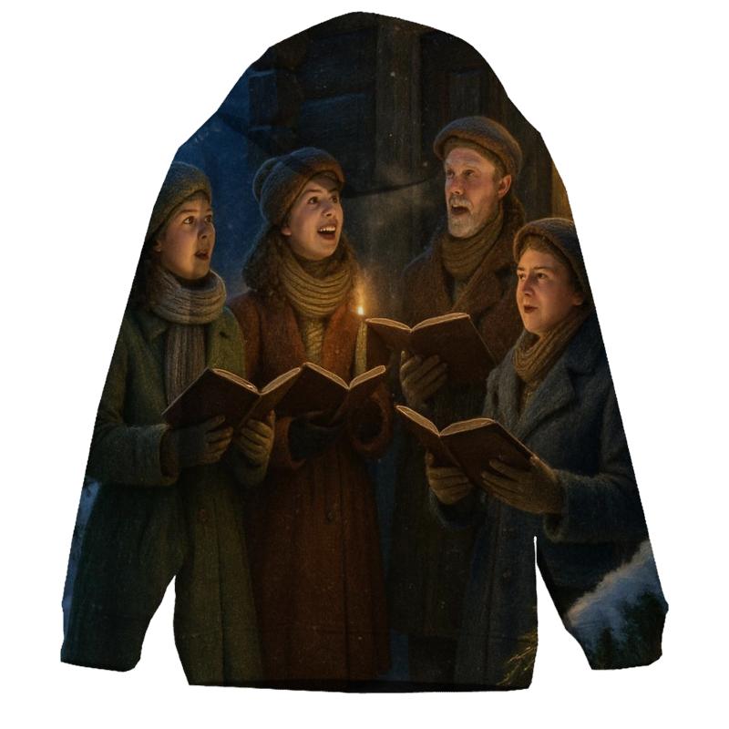 Cabin Porch Carolers zip-up hoodies