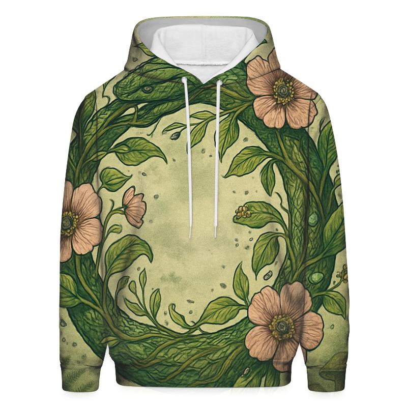 Verdant Spiral Ouroboros designer hoodies