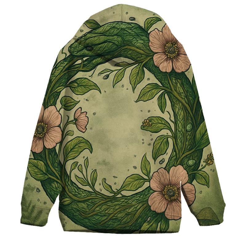Verdant Spiral Ouroboros designer hoodies