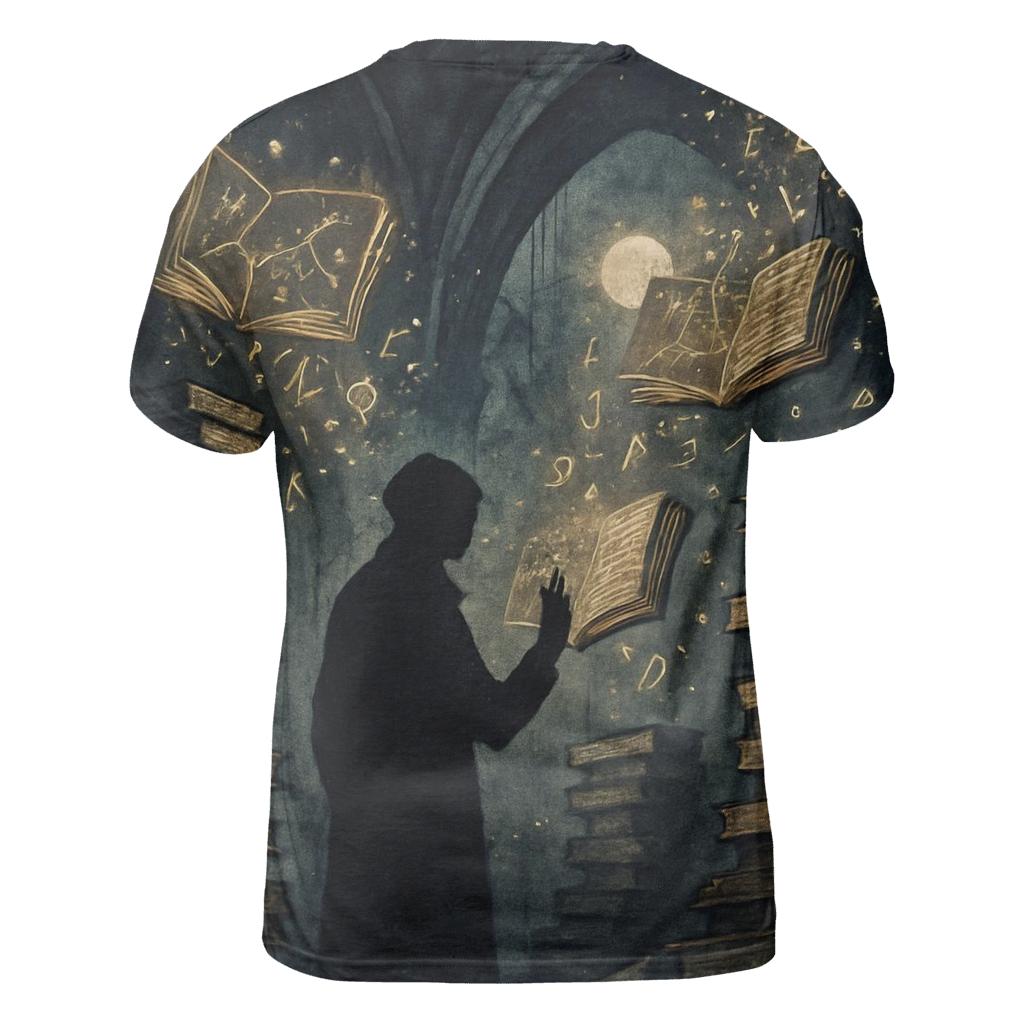 The Last Library Of Echoes creative print fashion shirts