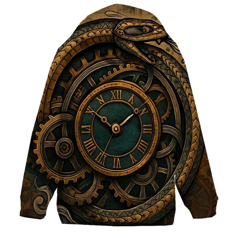 Clockwork Ouroboros Mechanism zip-up hoodies