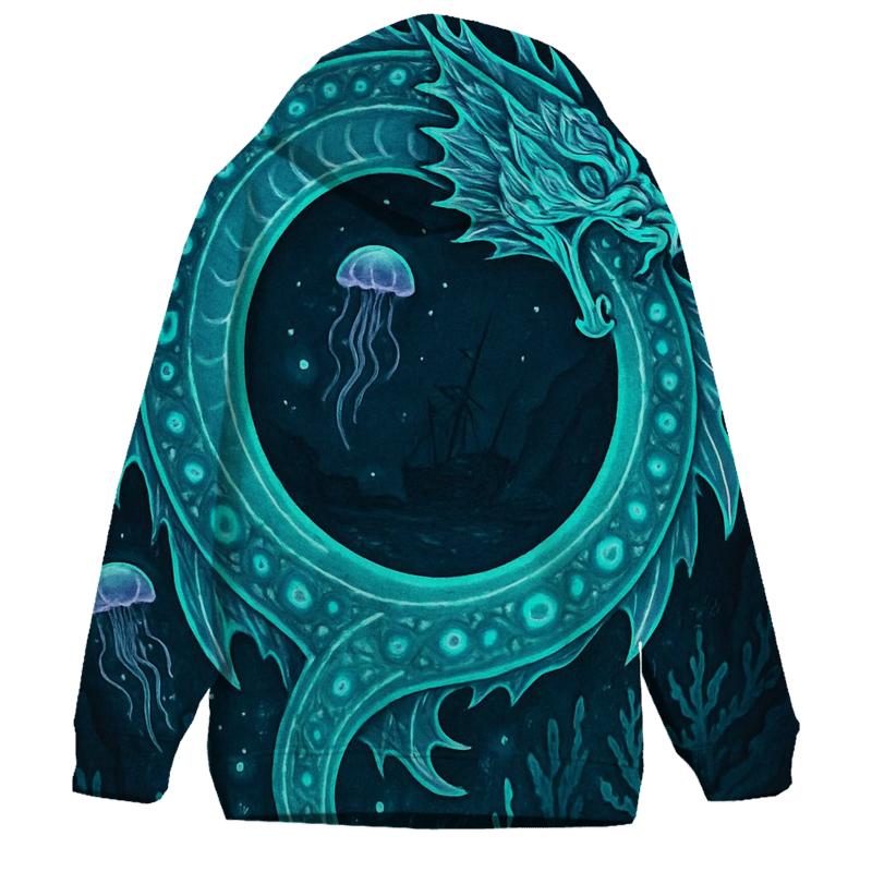 Bioluminescent Deep Ouroboros designer hoodies