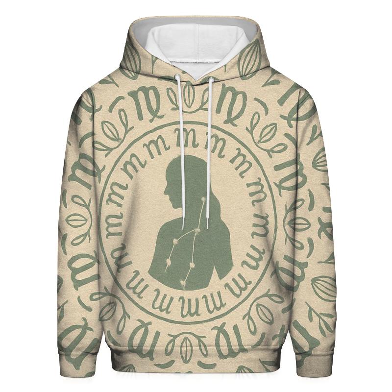 Virgo Earth Mandala Pattern lightweight hoodies