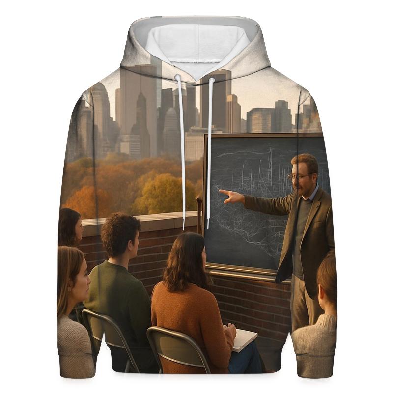 Autumn Rooftop Classroom lightweight hoodies