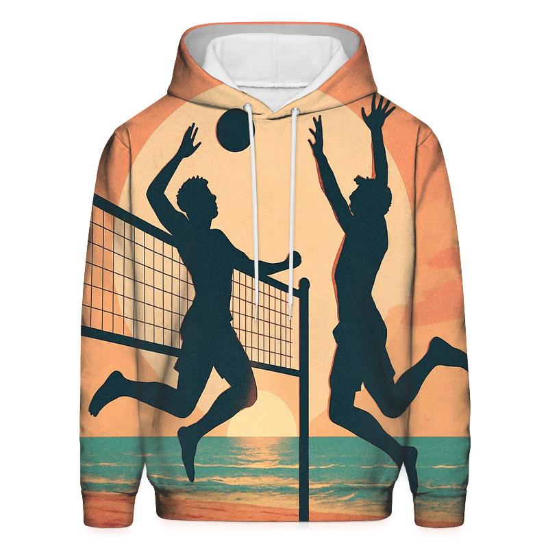 Beach Volleyball Sunset hoodie styles