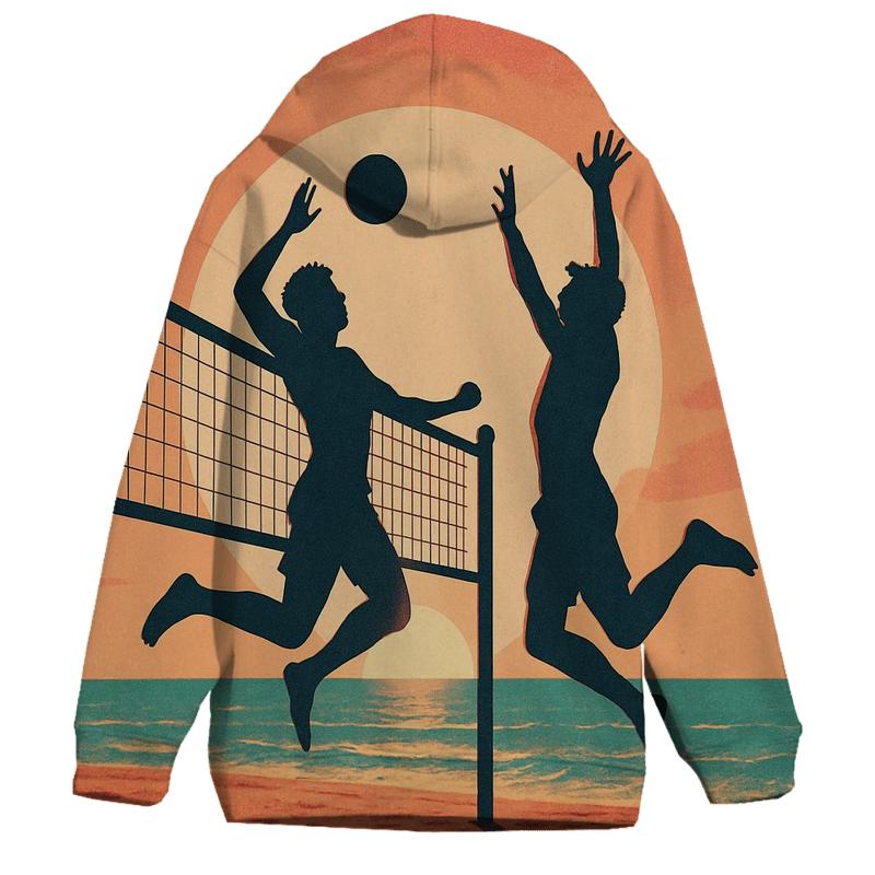 Beach Volleyball Sunset hoodie styles