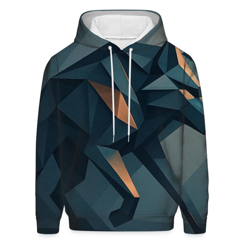Abstract Geometric Wolf pullover hoodies