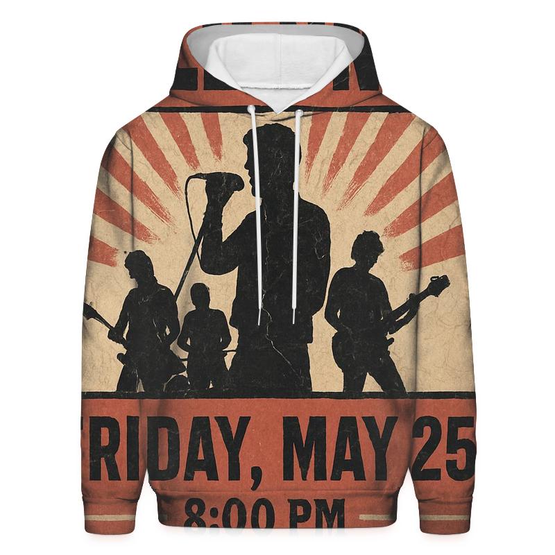 Distressed Concert Poster premium hoodies