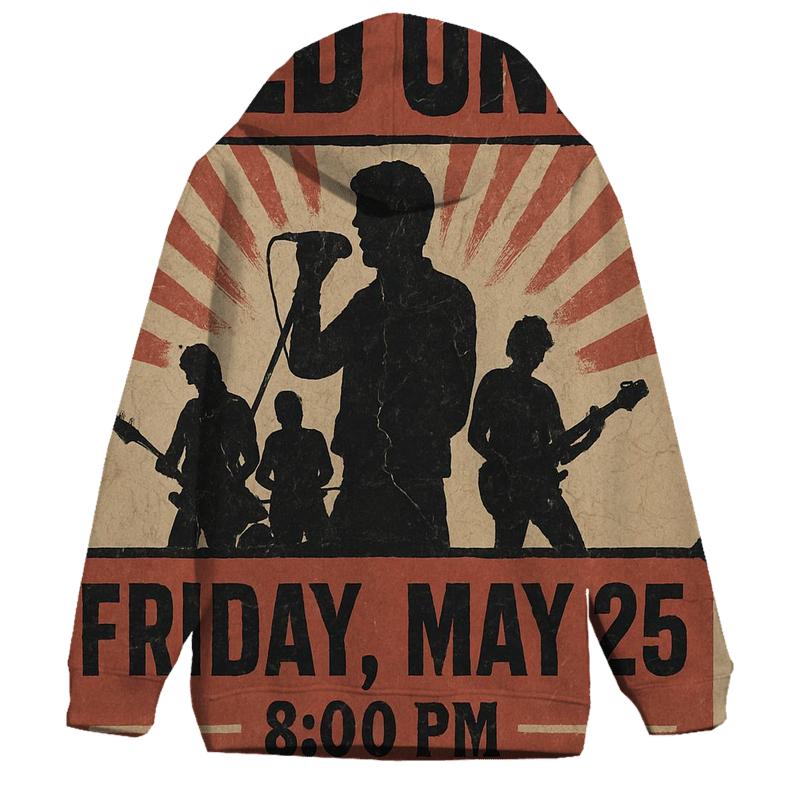 Distressed Concert Poster premium hoodies