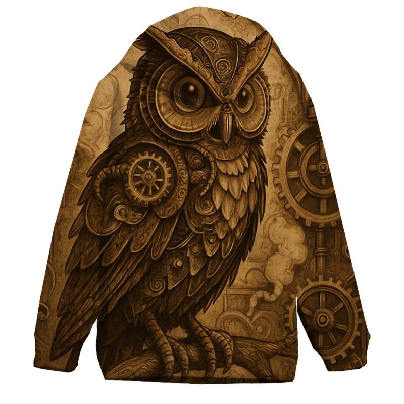 Steampunk Mechanical Owl hoodie styles