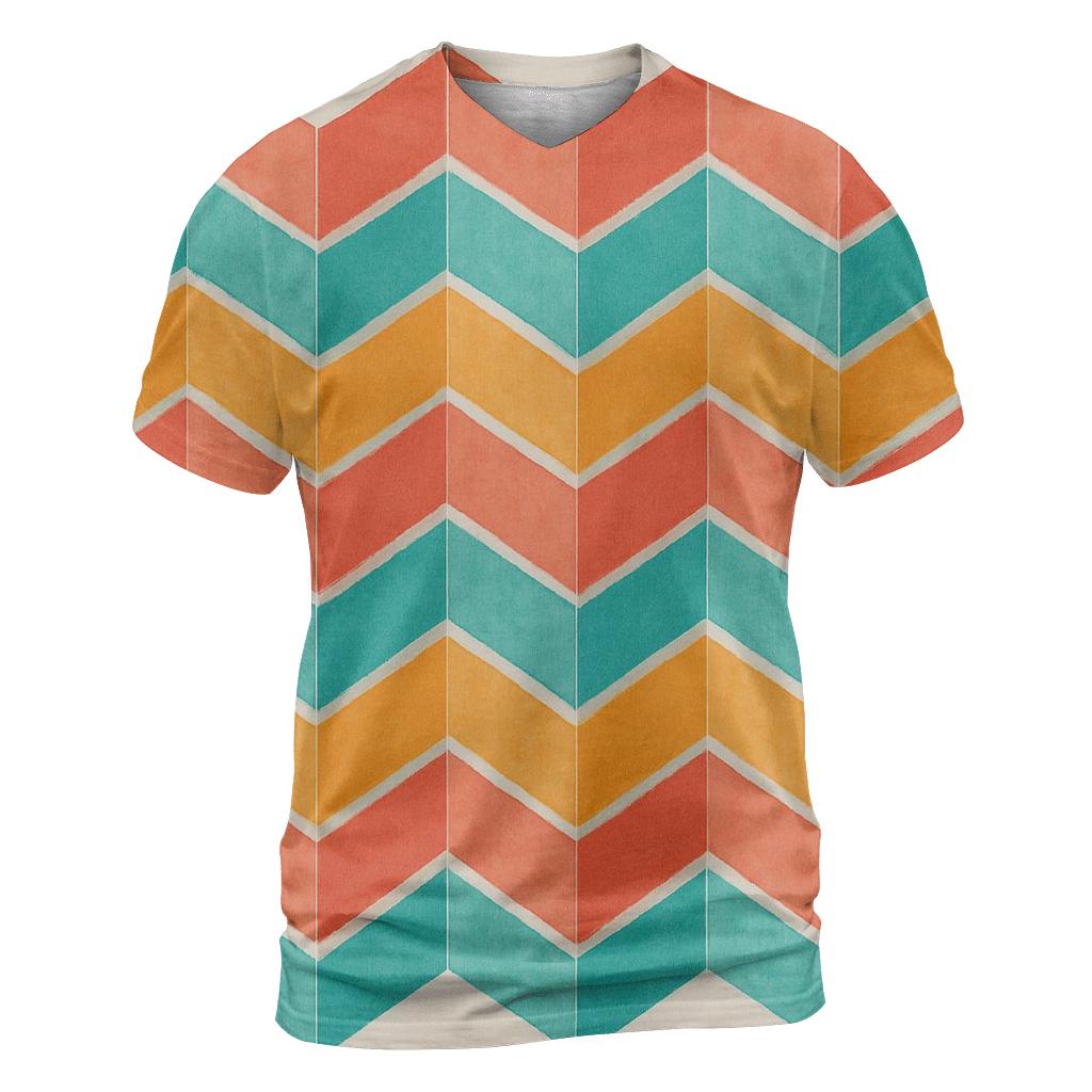 Coral Chevron Accordion unique graphic print tees