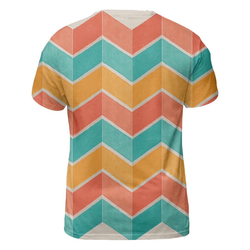 Coral Chevron Accordion unique graphic print tees