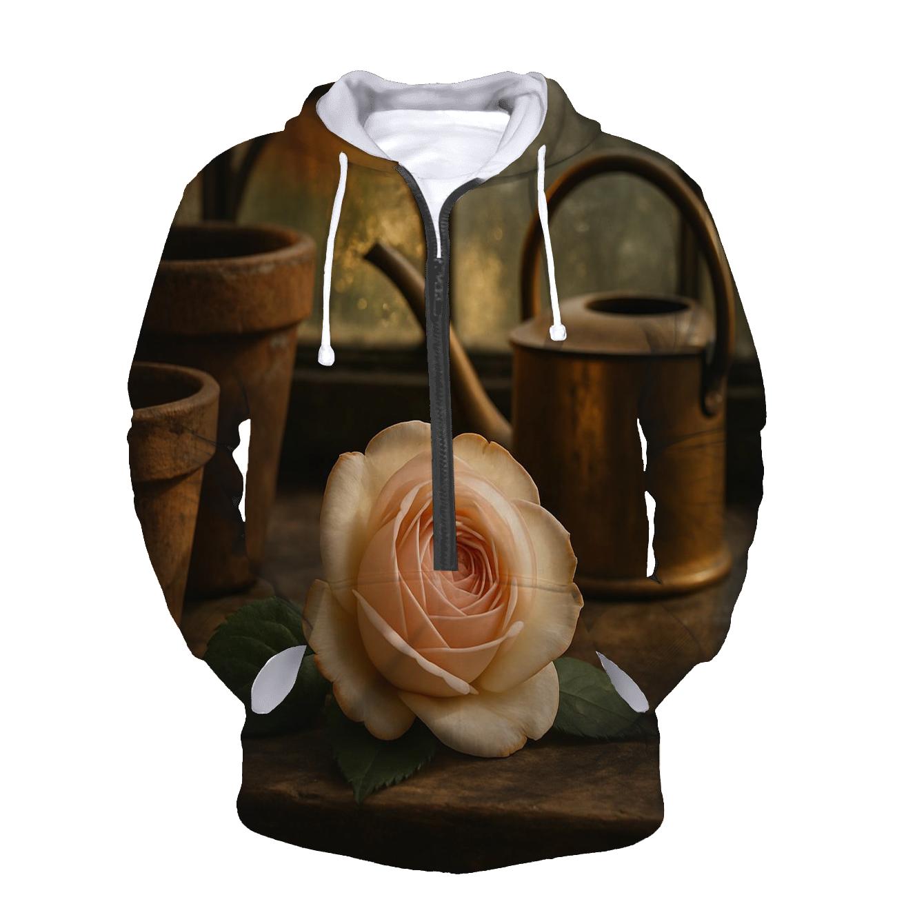 Tea Rose In Vintage Conservatory custom hoodies