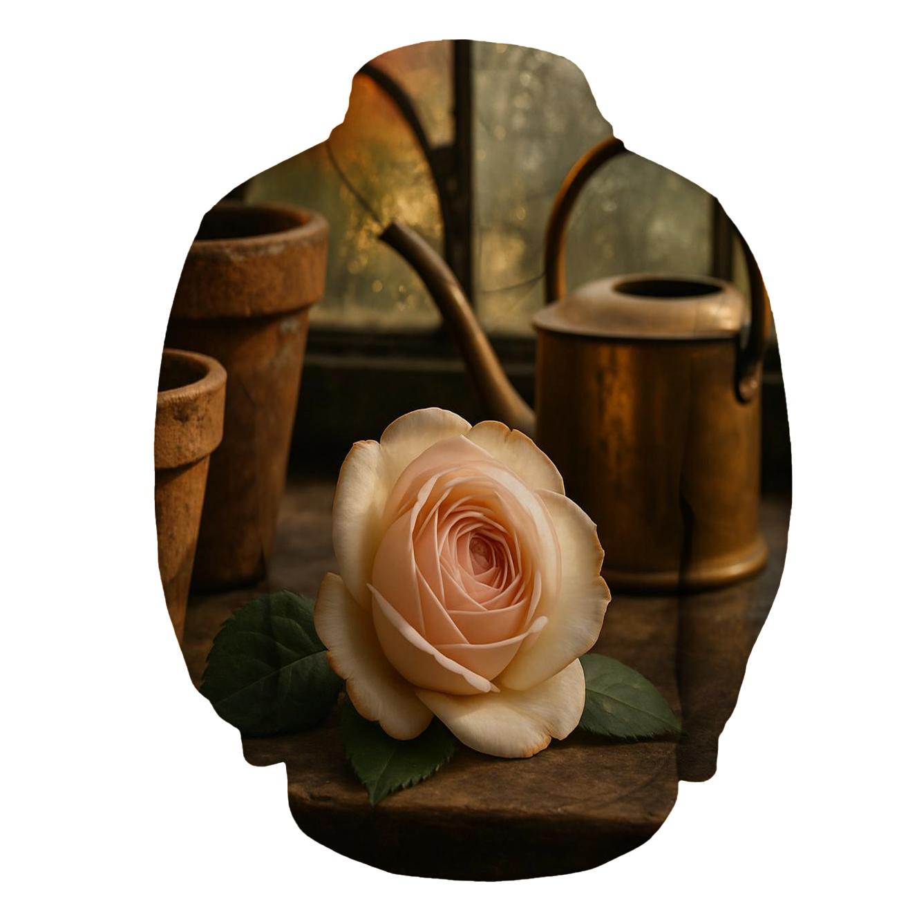 Tea Rose In Vintage Conservatory custom hoodies