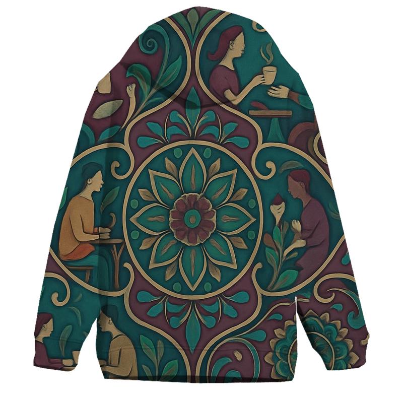 Bean Mandala Tile graphic hoodies