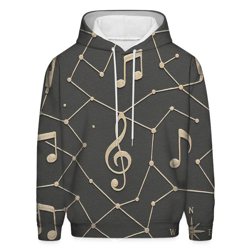 Tape Constellation Map embroidered hoodies