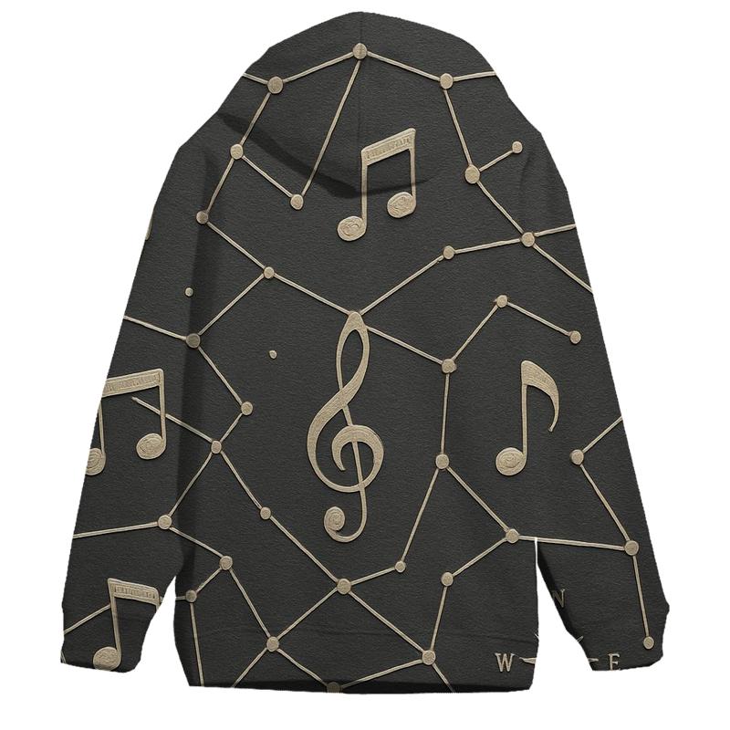 Tape Constellation Map embroidered hoodies