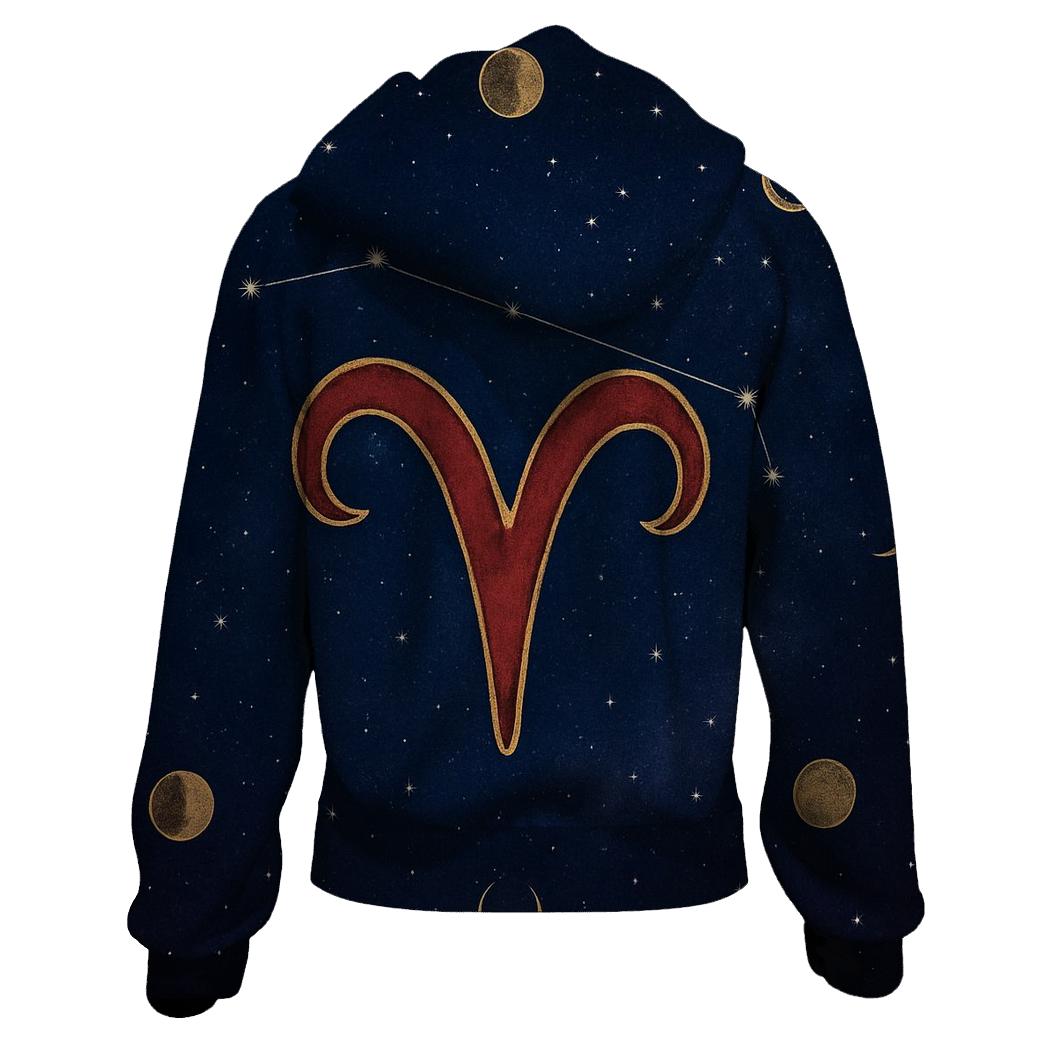Celestial Aries Constellation Map custom hoodies