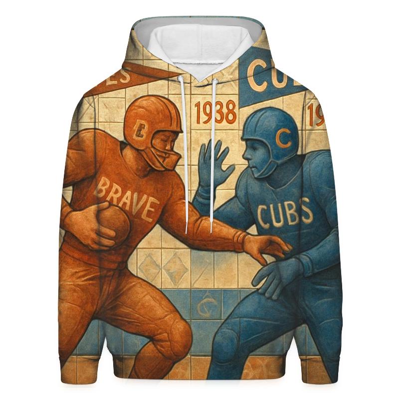 Ceramic Tile Rivalry Mural printed hoodies
