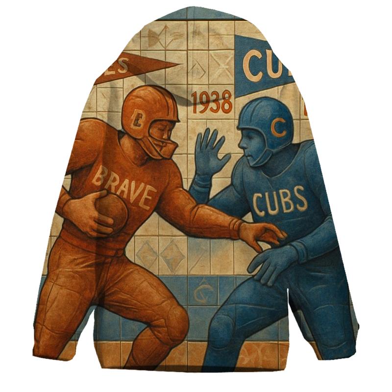 Ceramic Tile Rivalry Mural printed hoodies