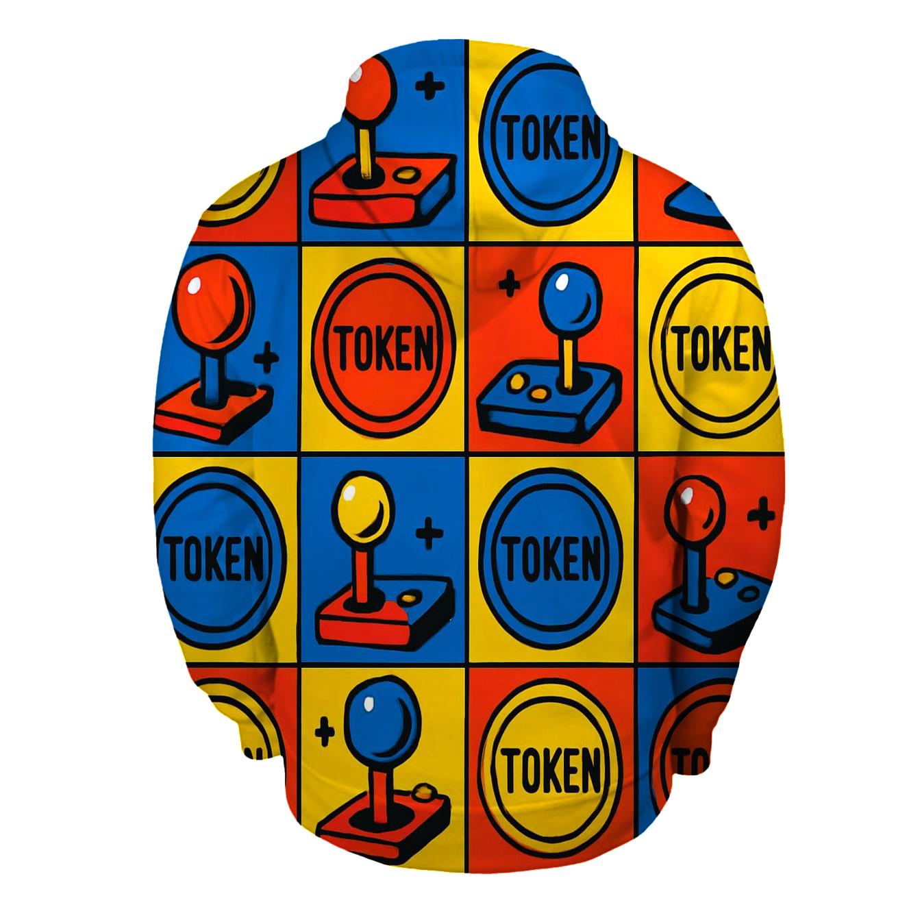 Arcade Token Mosaic printed hoodies