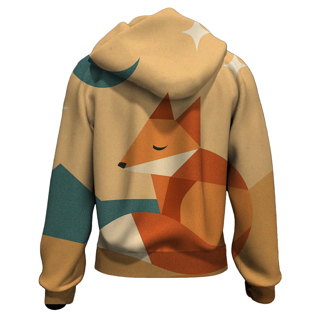 Geometric Desert Fox heavyweight hoodies