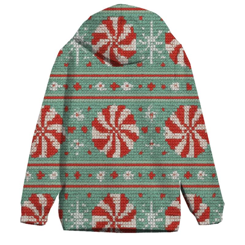 Peppermint Stripe Burst Design heavyweight hoodies