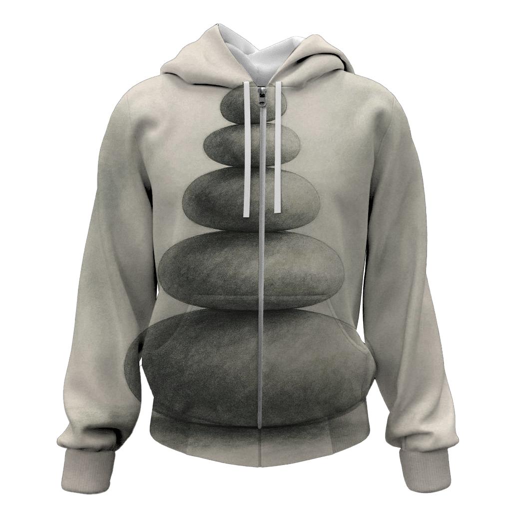 Silent Stone Stack printed hoodies