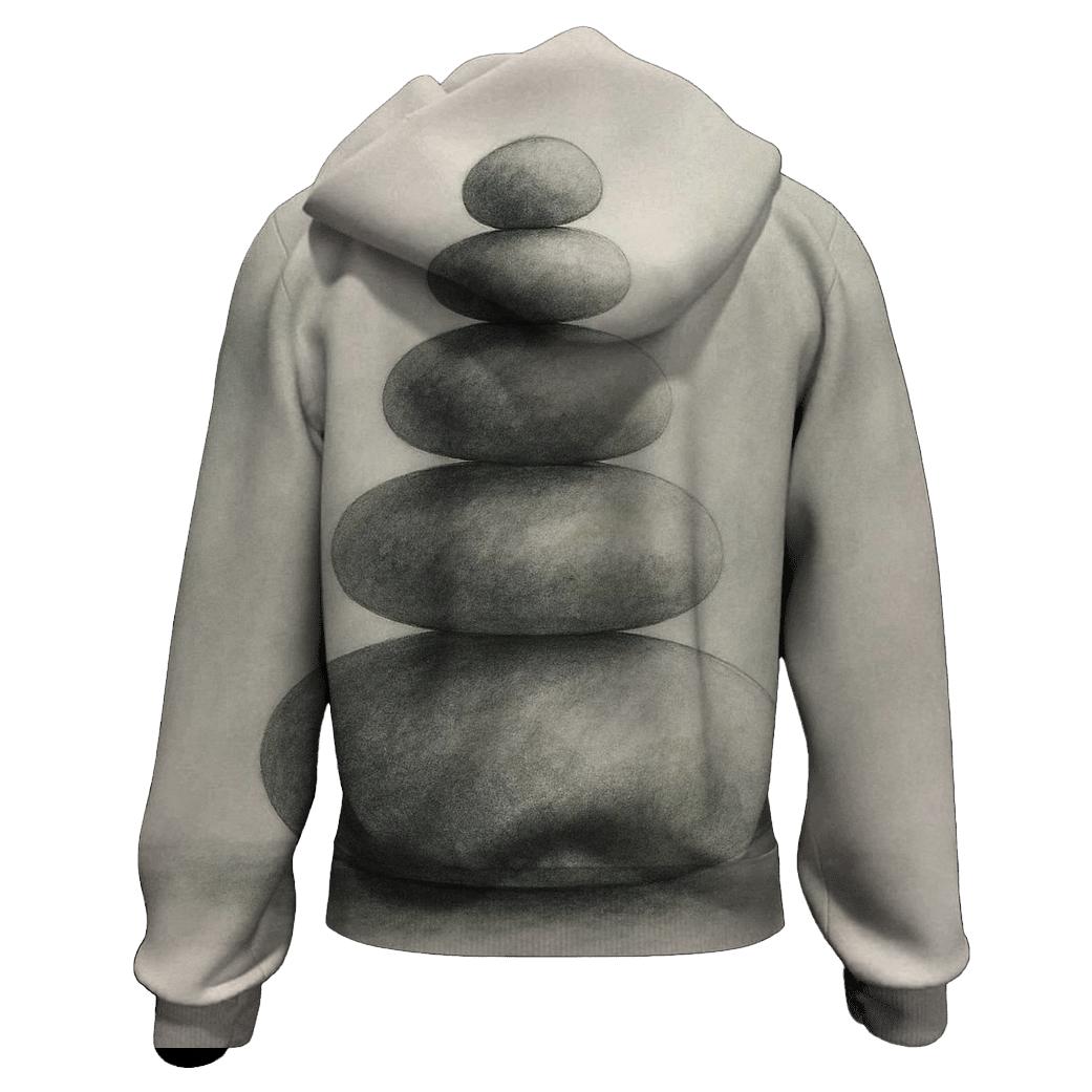 Silent Stone Stack printed hoodies