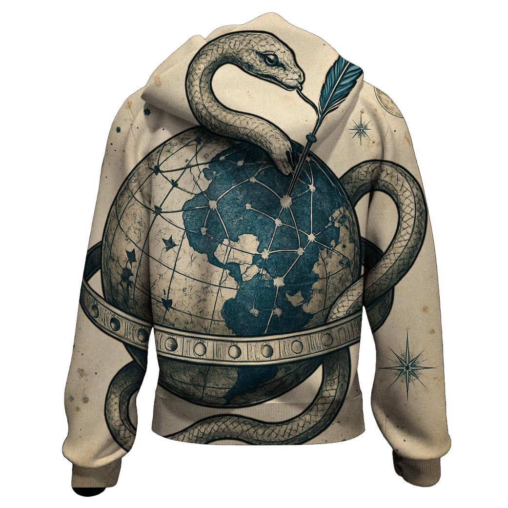 Lunar Cartographer Ouroboros custom hoodies