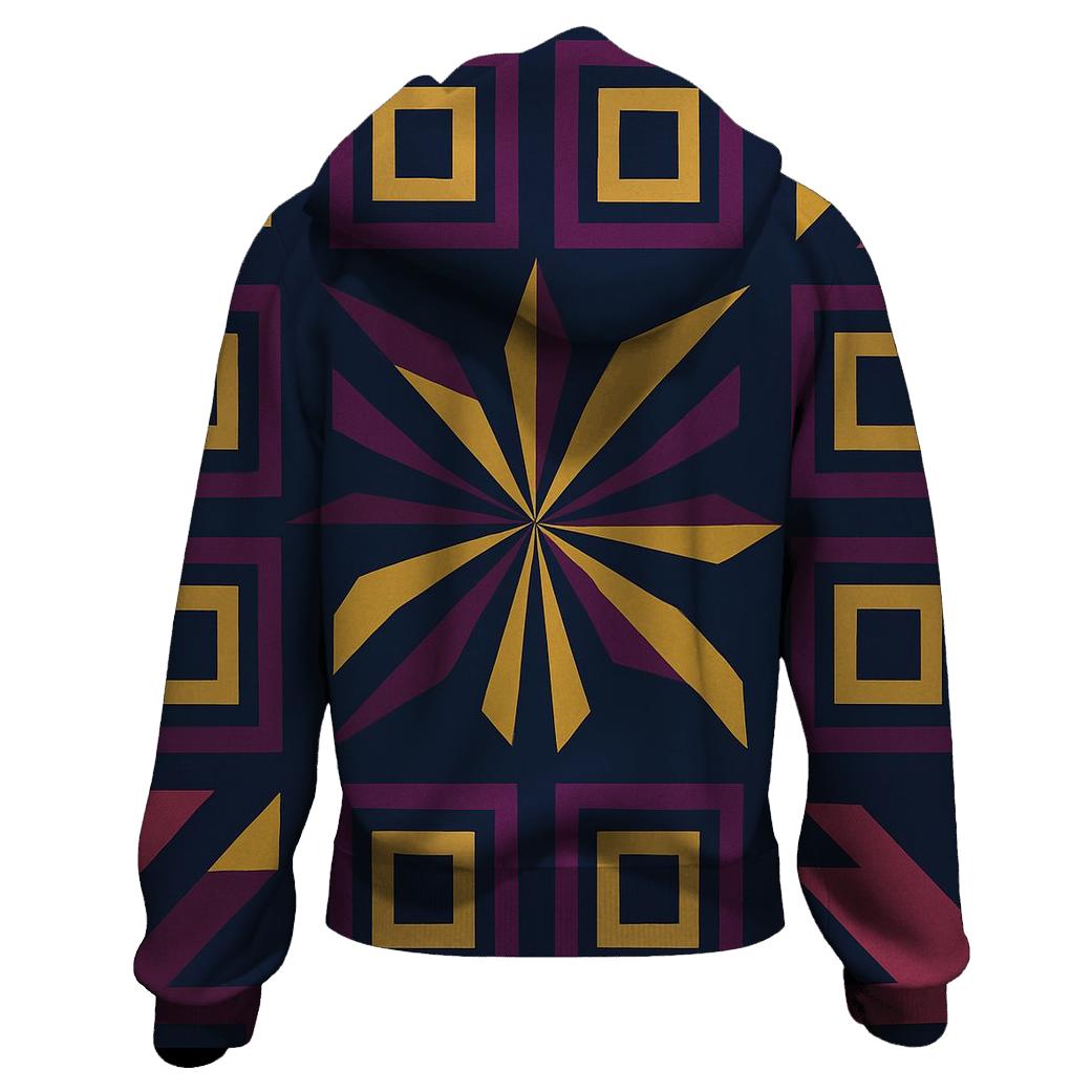 Disco Geometry Grid hoodie designs