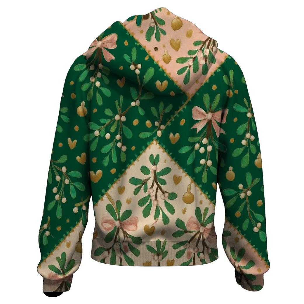 Merry Mistletoe Confetti Design custom hoodies