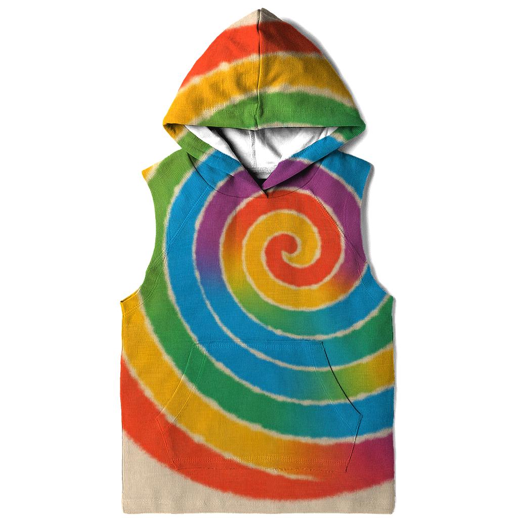 Rainbow Spiral Burst graphic hoodies